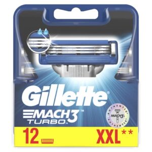 Gillette Mach 3 Turbo scheermesjes | 12 stuks