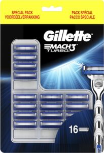 Gillette Mach 3 Turbo scheermesjes | 16 stuks