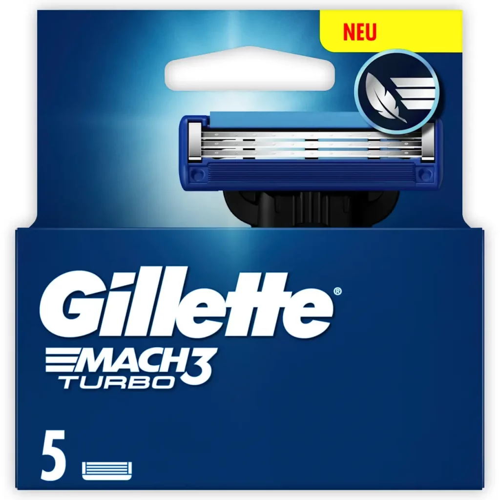 Gillette Mach 3 Turbo scheermesjes | 5 stuks
