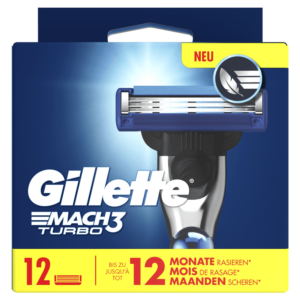 Gillette Mach 3 Turbo scheermesjes | 12 stuks