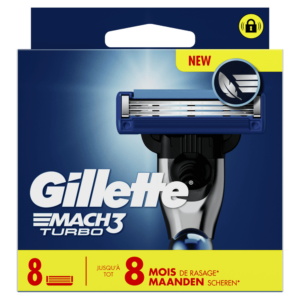 Gillette Mach 3 Turbo scheermesjes | 8 stuks