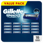 Gillette Mach 3 Turbo scheermesjes | 16 stuks