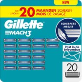 Gillette Mach 3 scheermesjes | 20 stuks